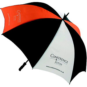 Multi-Color Promotional Umbrella - Red, Black and White